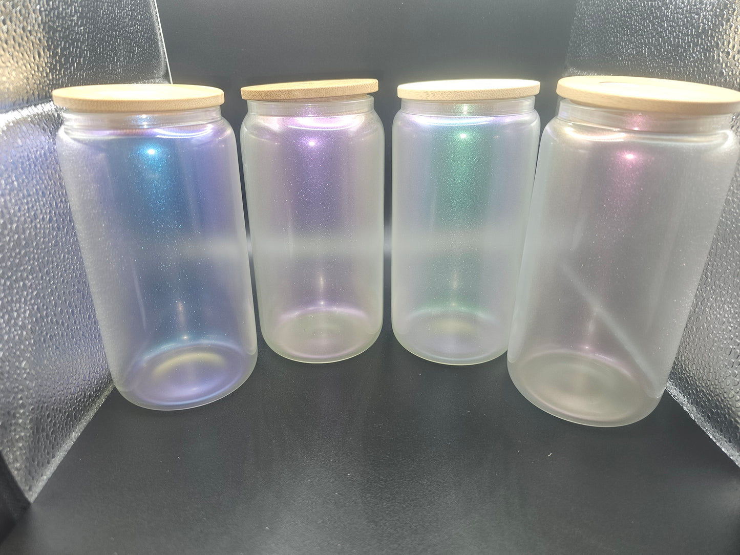 16 oz iridescent glass